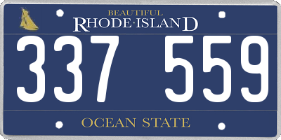 RI license plate 337559