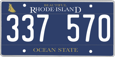 RI license plate 337570