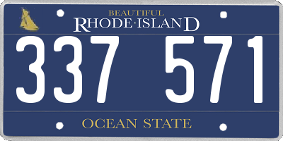 RI license plate 337571