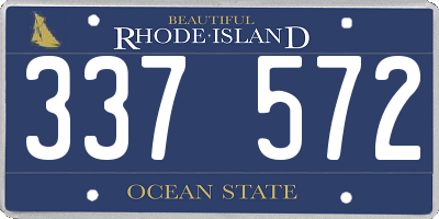 RI license plate 337572