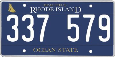 RI license plate 337579