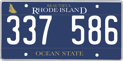 RI license plate 337586