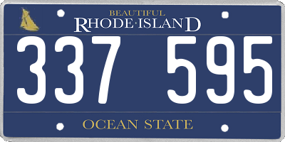 RI license plate 337595