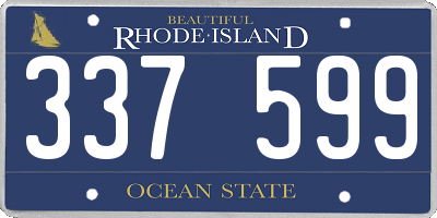 RI license plate 337599