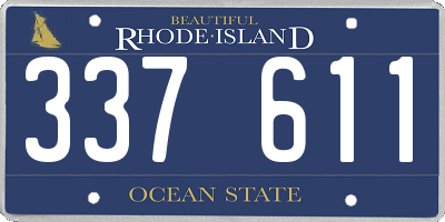 RI license plate 337611