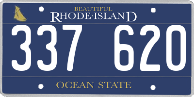 RI license plate 337620