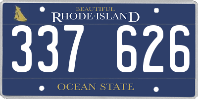 RI license plate 337626