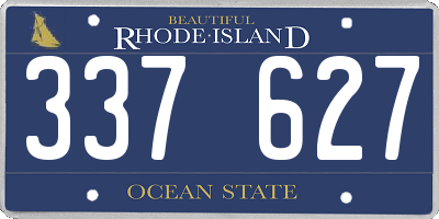 RI license plate 337627