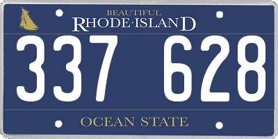 RI license plate 337628