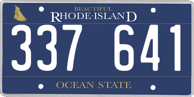 RI license plate 337641