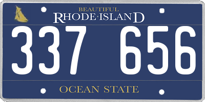 RI license plate 337656