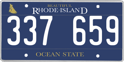 RI license plate 337659