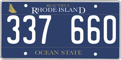 RI license plate 337660