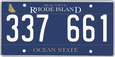 RI license plate 337661
