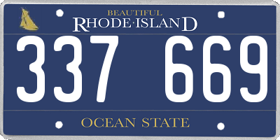 RI license plate 337669