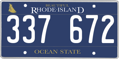 RI license plate 337672