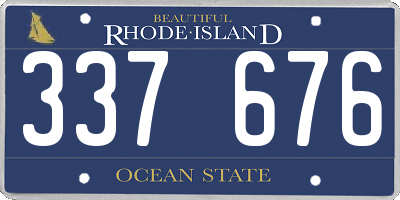 RI license plate 337676