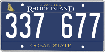 RI license plate 337677
