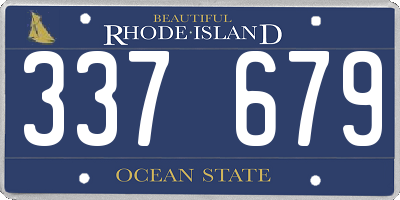 RI license plate 337679