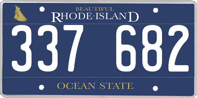 RI license plate 337682