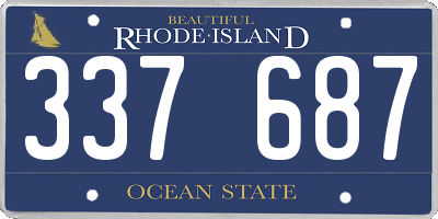 RI license plate 337687