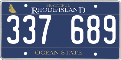 RI license plate 337689