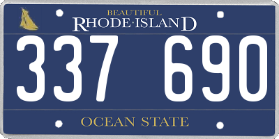 RI license plate 337690