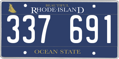 RI license plate 337691
