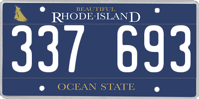 RI license plate 337693