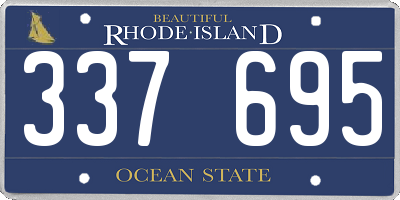 RI license plate 337695