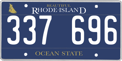 RI license plate 337696