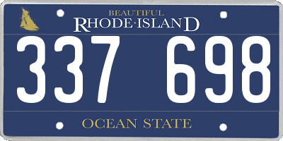 RI license plate 337698