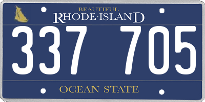 RI license plate 337705
