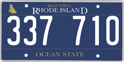 RI license plate 337710