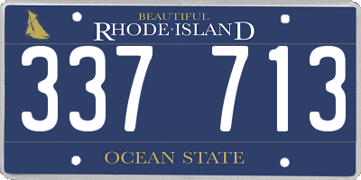 RI license plate 337713