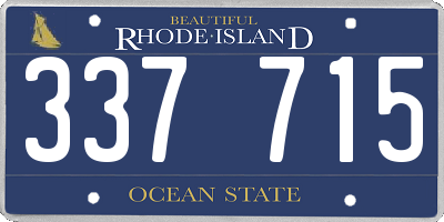 RI license plate 337715