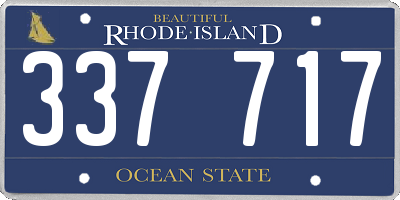 RI license plate 337717