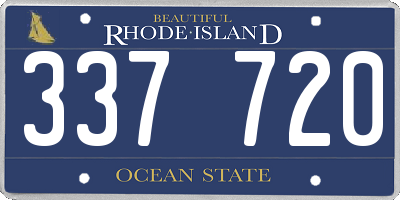 RI license plate 337720