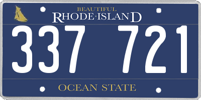 RI license plate 337721
