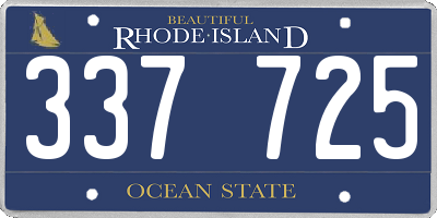 RI license plate 337725