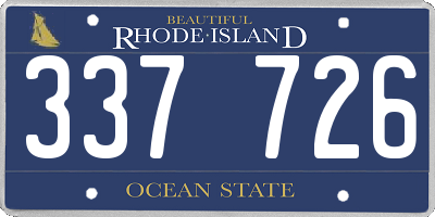 RI license plate 337726