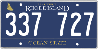 RI license plate 337727