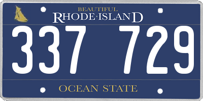 RI license plate 337729