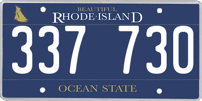 RI license plate 337730