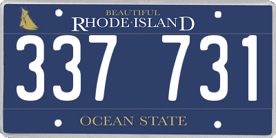 RI license plate 337731