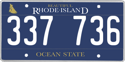 RI license plate 337736