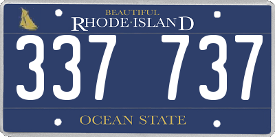 RI license plate 337737