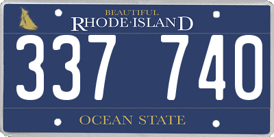 RI license plate 337740