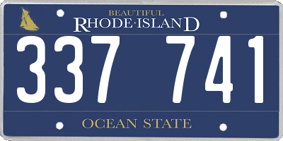 RI license plate 337741