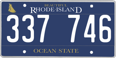 RI license plate 337746
